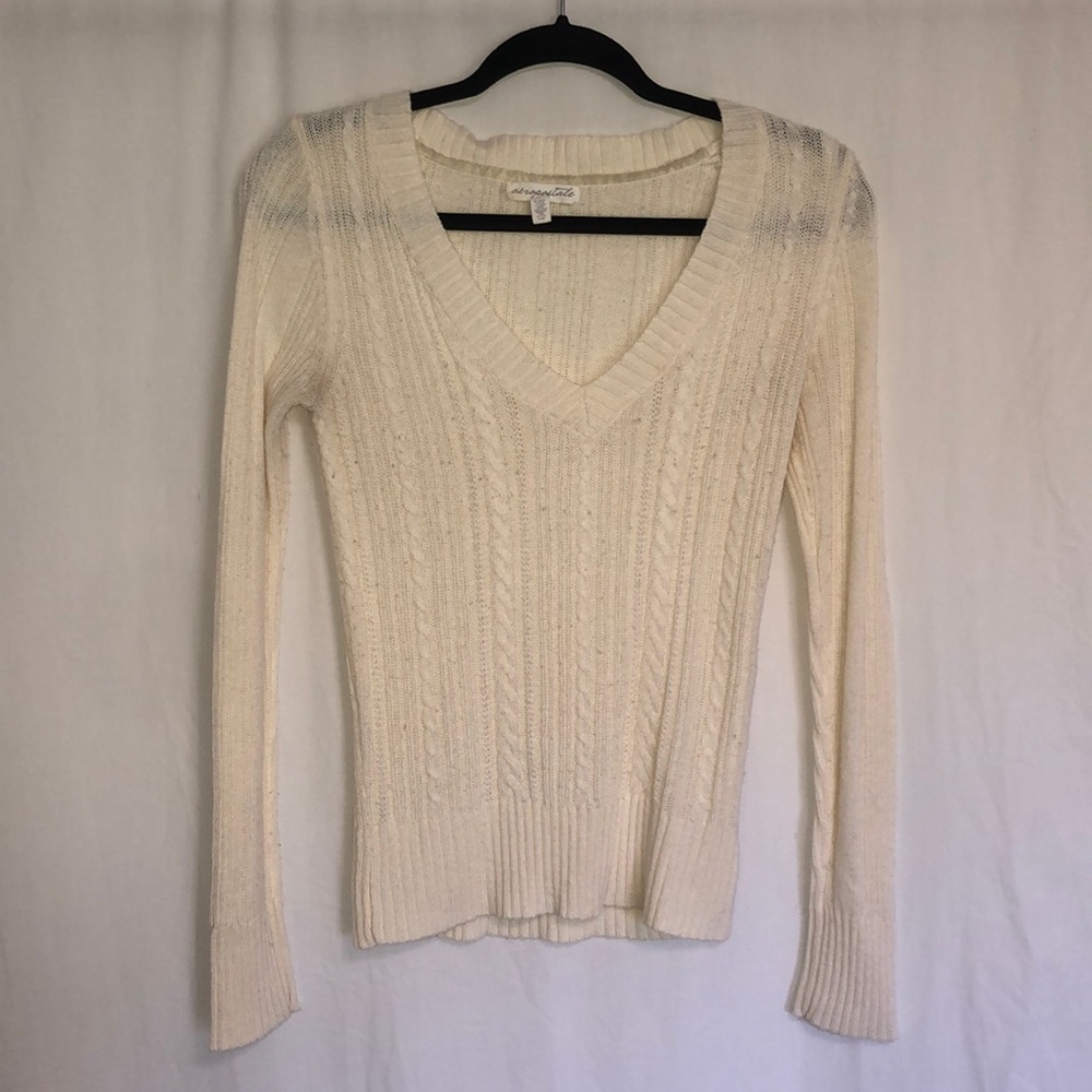 *SOLD*Aeropostale Cream Sweater Shirt